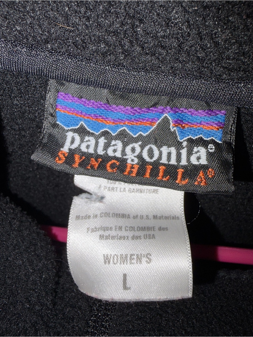 Patagonia Women’s Large “Synchilla” Late 90’s Black Full-Zip Fleece Jacket. UEC. - Picture 3 of 6